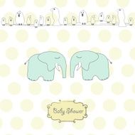 Baby twins shower card N4