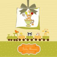 baby shower card with cute teddy bear N31