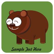 vector funny bear