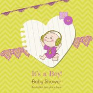 Baby Boy Shower and Arrival Card N2