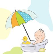 Baby boy shower card N22