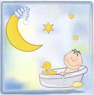Baby boy shower card N25