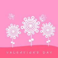 Cartoon flower with butterflies Vector version is in my portfol N3
