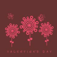 Cartoon flower with butterflies Vector version is in my portfol N4