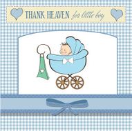 Baby boy announcement card N7