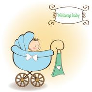 Baby boy announcement card N8