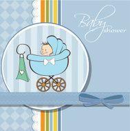 Baby boy announcement card N10