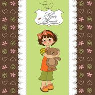 young girl going to sleep with her favorite toy N3