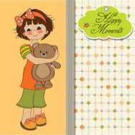 young girl going to sleep with her favorite toy N4