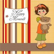 young girl going to sleep with her favorite toy N6