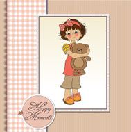 young girl going to sleep with her favorite toy N8