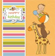 funny cartoon birthday greeting card N4