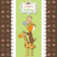 funny cartoon birthday greeting card N5