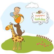 funny cartoon birthday greeting card N7