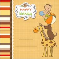funny cartoon birthday greeting card N8
