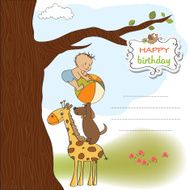 funny cartoon birthday greeting card N11