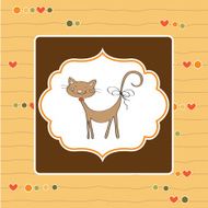 new baby shower card with cat