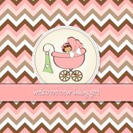 new baby girl announcement card