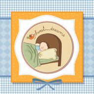 New baby announcement card N11