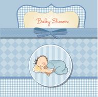 baby shower card with little boy N3