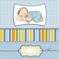 baby shower card with little boy N7