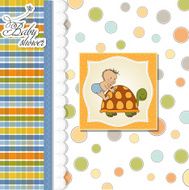 funny baby boy announcement card