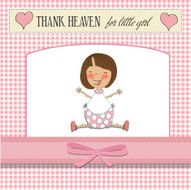 new baby girl announcement card N2