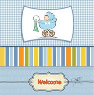 Baby boy announcement card N15