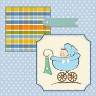 Baby boy announcement card N16