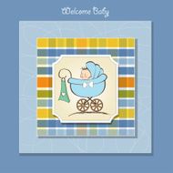 Baby boy announcement card N17