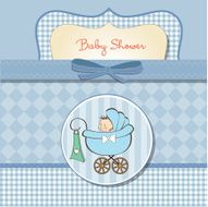 Baby boy announcement card N19