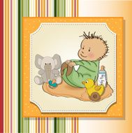 little baby boy play with his toys N5