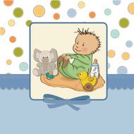 little baby boy play with his toys N6