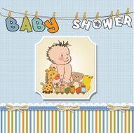 Baby boy shower card N31
