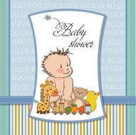 Baby boy shower card N32