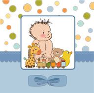 Baby boy shower card N34