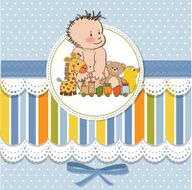 Baby boy shower card N36