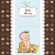 Baby boy shower card N38