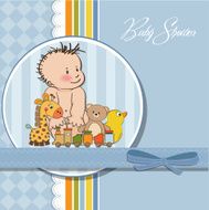 Baby boy shower card N39