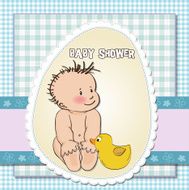 Baby boy shower card N41