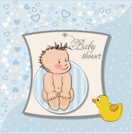 Baby boy shower card N42