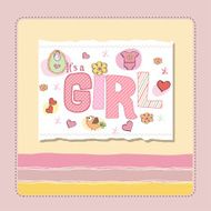 Baby girl shower card N31