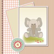 romantic baby announcement card N2