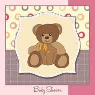 Welcome Baby Card with Teddy Bear N3