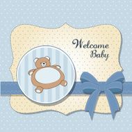 baby shower card with teddy bear toy N5