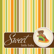 shower card with teddy bear hidden in a shoe N2