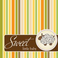 cute baby shower card with sheep N2