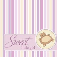 baby shower card with teddy N3