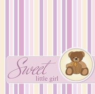 baby shower card with teddy N4
