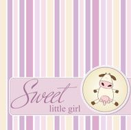 delicate girl shower card